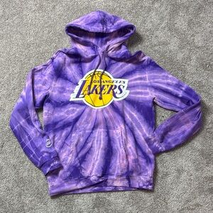 Los Angeles Lakers Purple Tie-Dye Hoodie